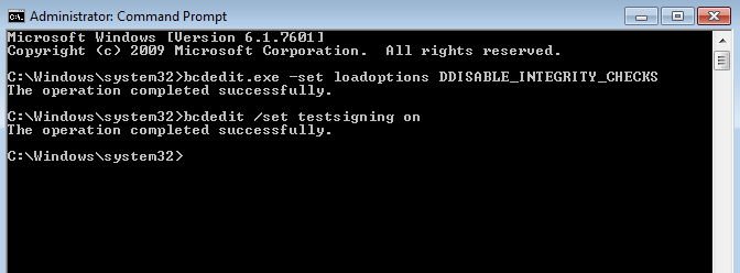 Disable Driver Signature
