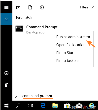 command prompt as administrator