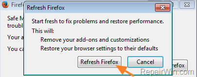 refresh firefox