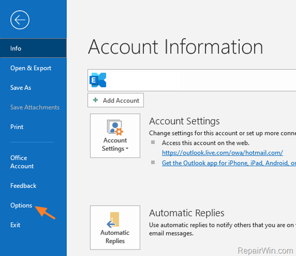 How to Change the Startup Folder in Outlook 2016/2019