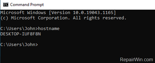 View Computer Name Command