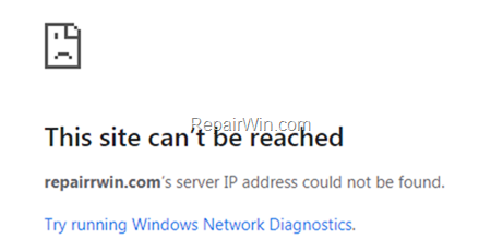 FIX: This site can't be reached in Chrome