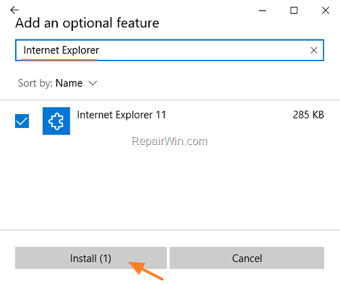Internet Explorer 11 Windows 10