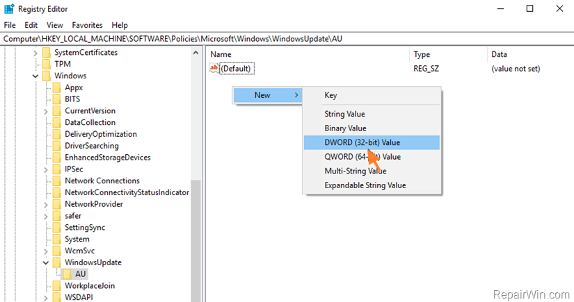 disable automatic updates windows 10