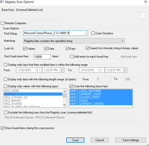Regscanner NirSoft