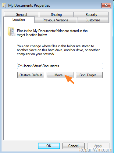 Change Default Save Location