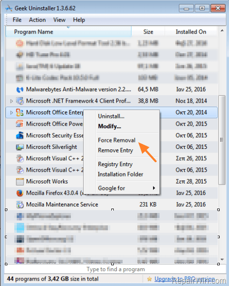 geek uninstaller utility