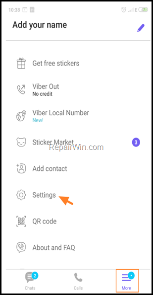 activate dark mode viber