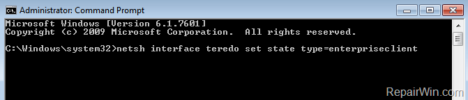 teredo set state online