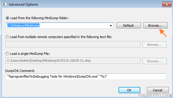 analyze minidump