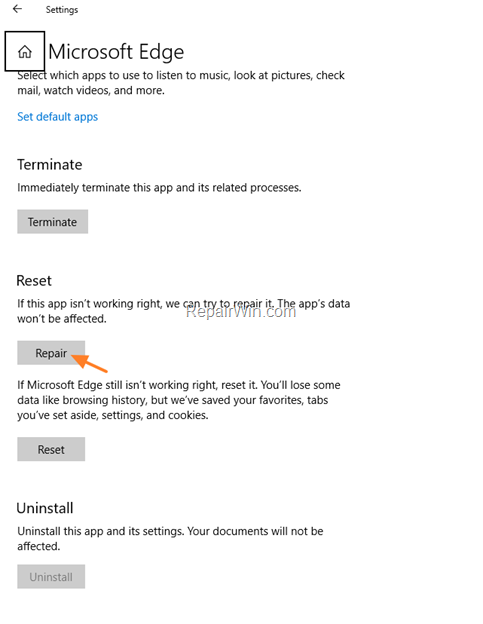 repair microsoft edge