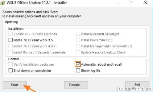 WSUS Offline Update utility