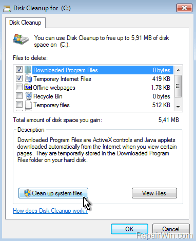 clean up system files