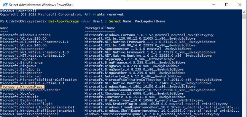 uninstall apps windows 10