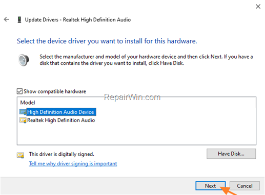Change Sound Card Driver