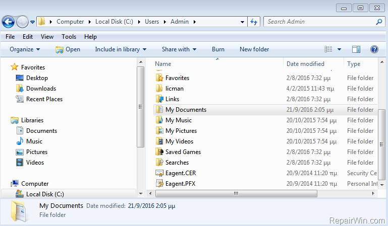 Move User Folders
