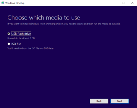 windows 10 usb