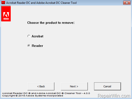 Acrobat Reader DC & Adobe Acrobat DC Cleanup tool
