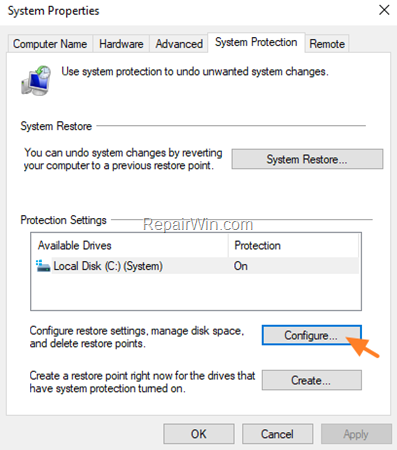 0x8100010B System Protection