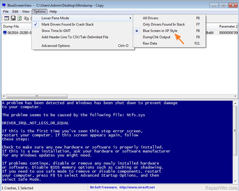 How To Analyze Minidump Files With Bluescreenview Qnet88