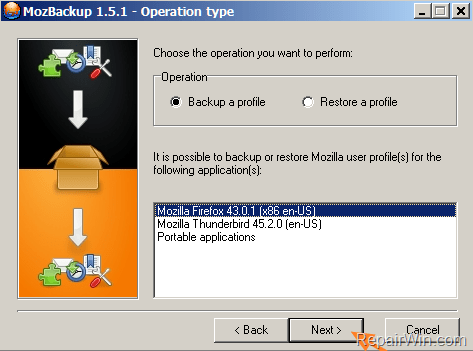 firefox backup