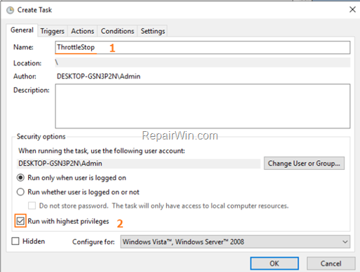 Open ThrottleStop automatically at Windows Startup