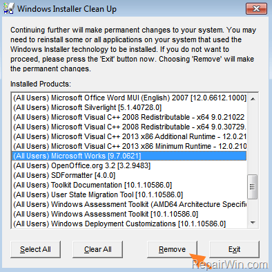 Windows Installer Clean Up