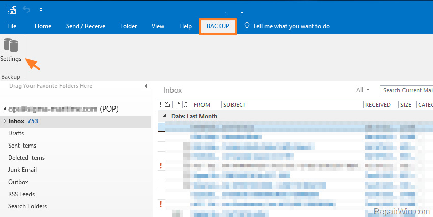 auto outlook backup