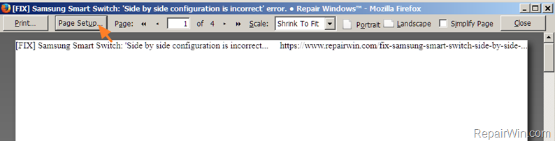 firefox Print Output is blank