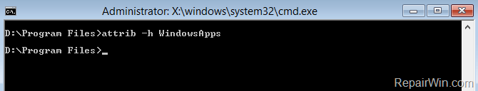 rename WindowsApps