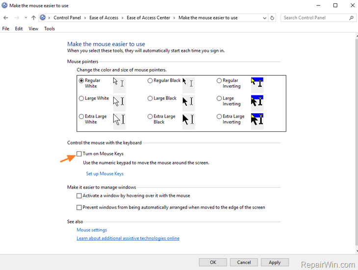fix Numeric keypad not working in Windows 10