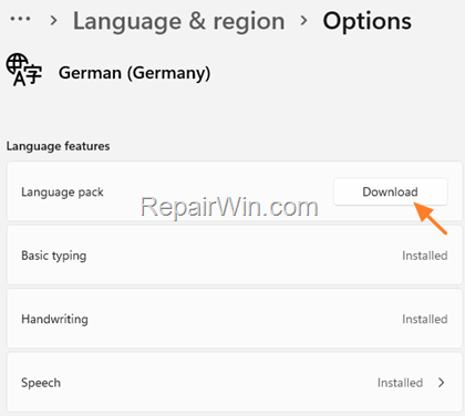 Install Windows 11 Language Pack
