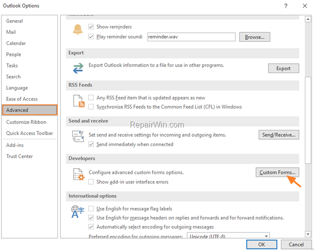 Outlook - Custom Forms