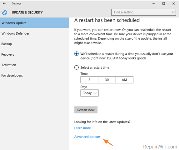 unisntall Windows 10 update