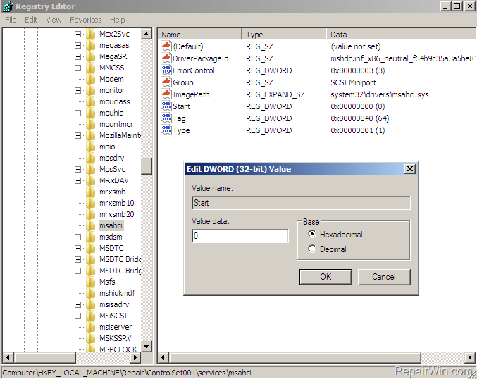 FIX BSOD INACCESSIBLE BOOT DEVICE