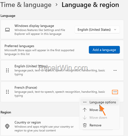 Language Options