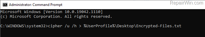 Find EFS Encrypted Files