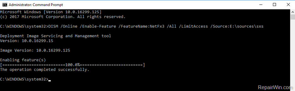 install framework 3.5 dism