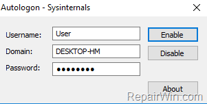 windows auto login