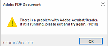 FIX Adobe Reader Error 10:10