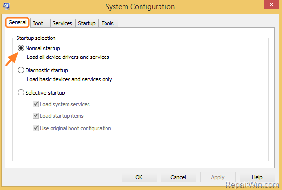boot configuration