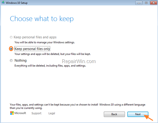 Udate Windows 7 to Windows 10 from ISO file