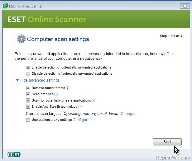 eset online scan