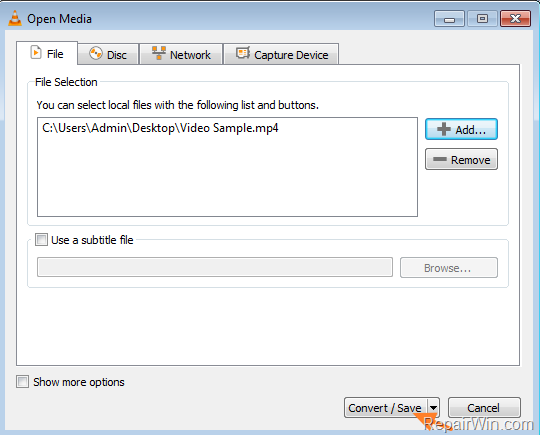 convert MP4 to AVI