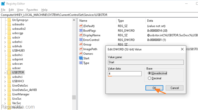 Disable USB Drive