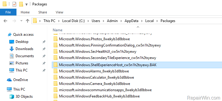 ShellExperienceHost.exe high CPU usage