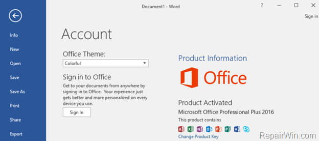 how to find office 2019 product key