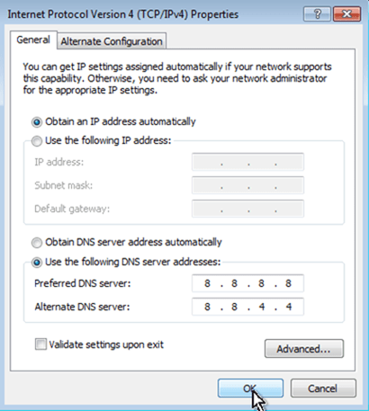 dns settings