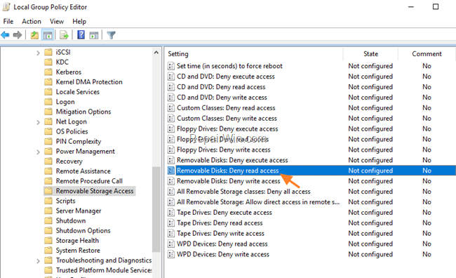 Block USB Storage Devices - Policy