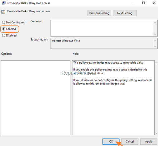 Disable Removable Storage Access